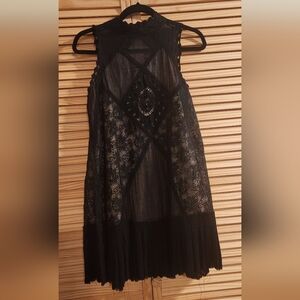 Free People - Elegant Black Lace Dress